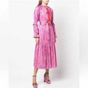 NWT Cynthia Rowley Pink Floral Sanibel Dress Sz M (retail $450)